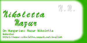 nikoletta mazur business card